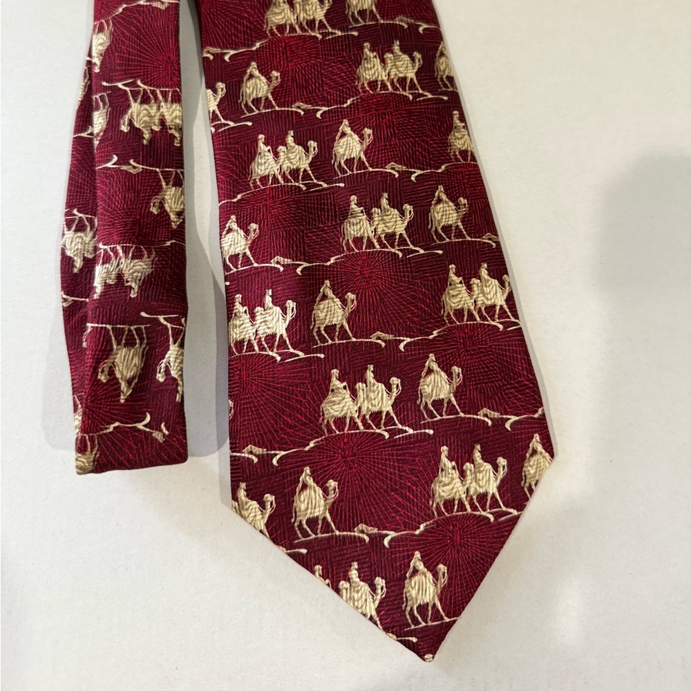 Three wise men - Christmas tie- Elegant Red and Gold Men's Tie